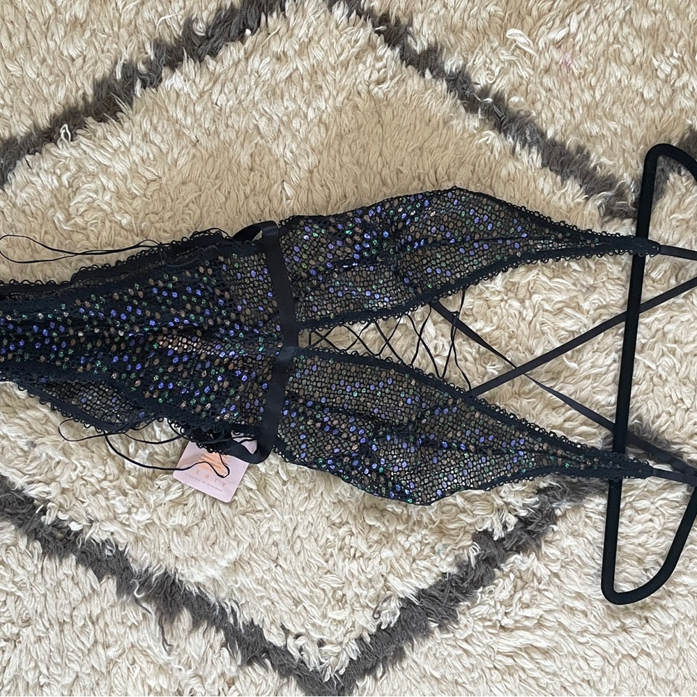 Black Sequin Bodysuit